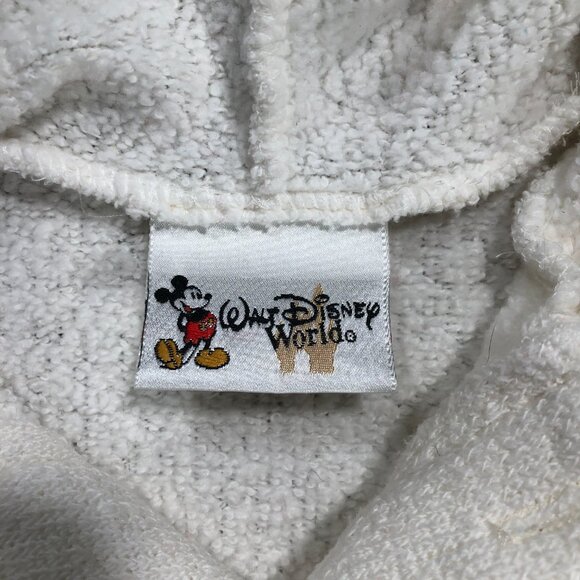 Walt Disney World Hoodie Women Small Ivory White Mickey Mouse 2001 Y2K Vintage - Picture 11 of 11
